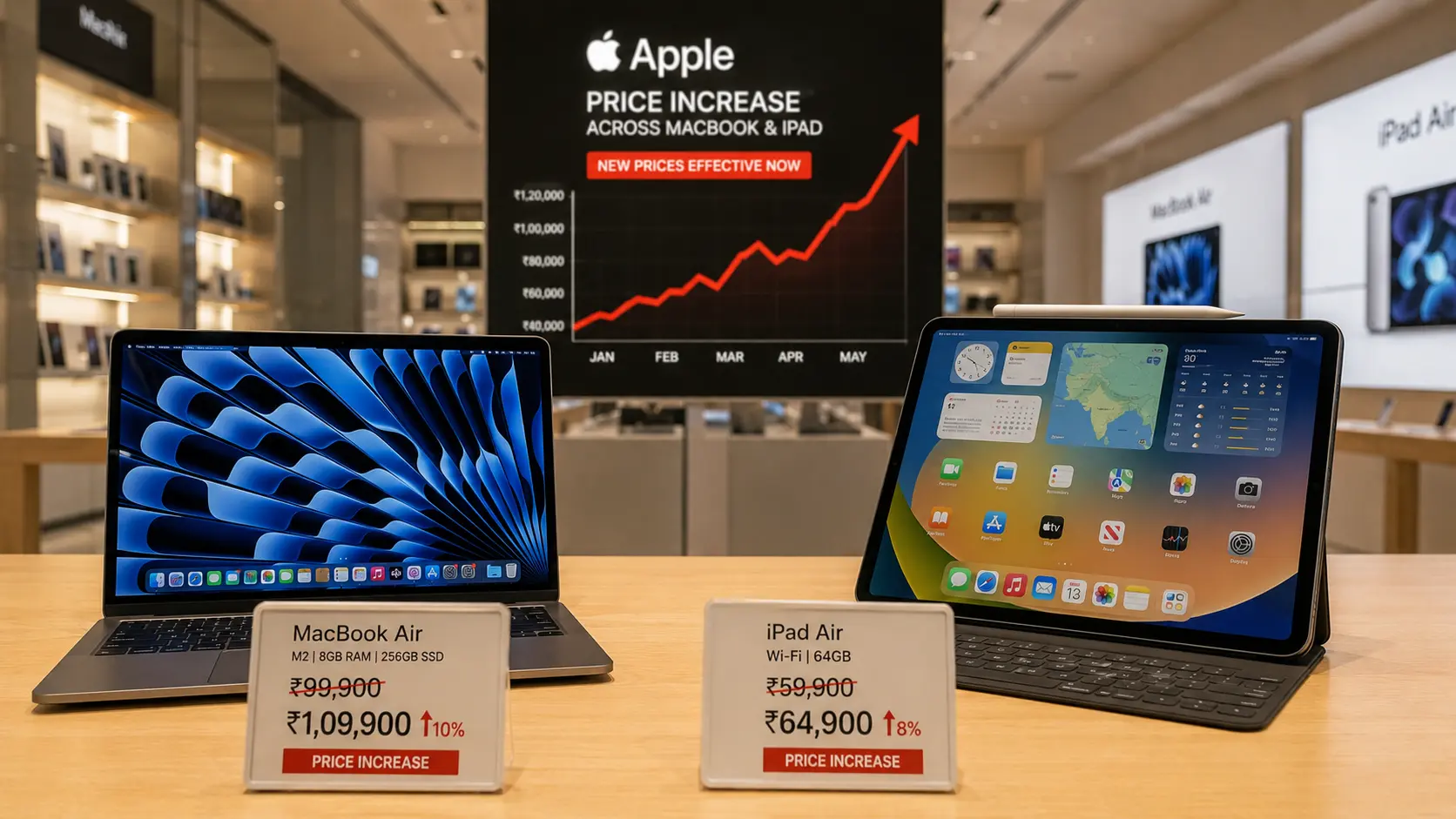 Apple ਨੇ MacBook ਅਤੇ iPad ਦੀਆਂ ਕੀਮਤਾਂ ਵਧਾਈਆਂ, ਜਾਣੋ ਕਿਹੜੇ ਮਾਡਲ ਹੋਏ ਮਹਿੰਗੇ